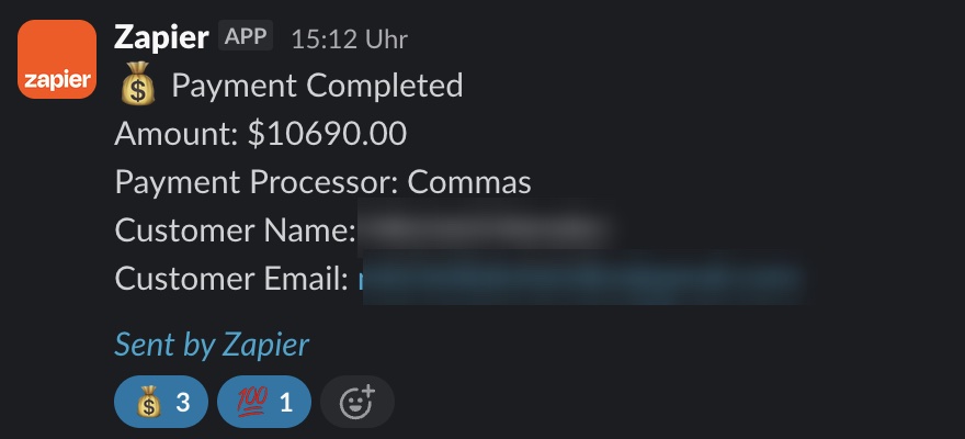 Payment received: 10,690 dollars, paid in full